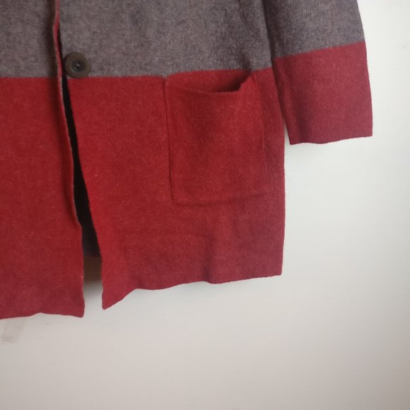 Wool Cardigan, Wool Coat, Wool blend button Front Knit Cocoon Cardigan, L - Picture 12 of 13